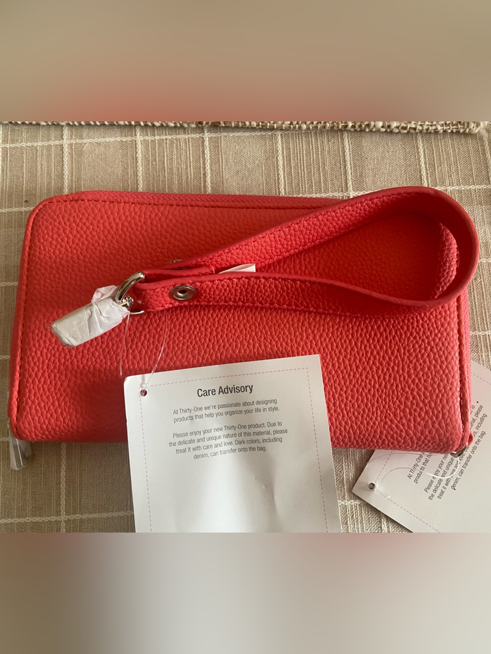 Thirty-one All about the Benjamin wallet with matching wristlet strap - new!